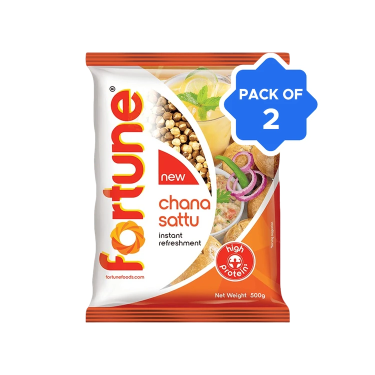 Fortune Instant Refreshment Chana Sattu - Pack of 2 (Sattu Hittu)
