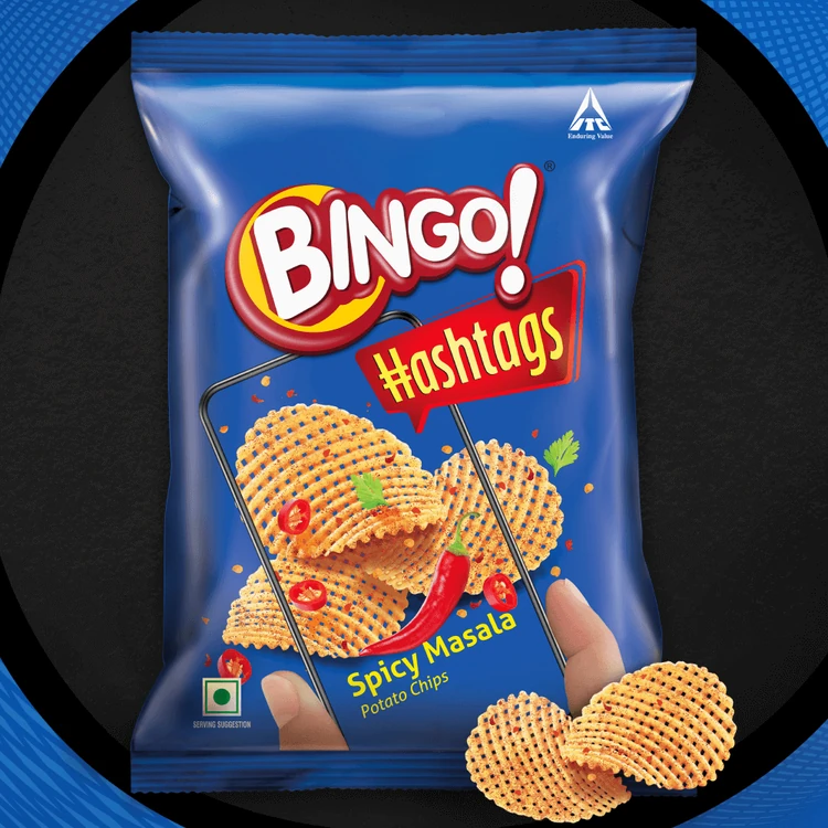 Bingo Hashtags Spicy Masala Potato Chips