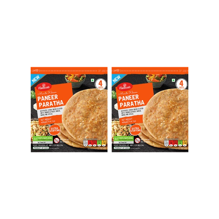 Haldiram's Paneer Paratha Frozen - (4 pieces) - Pack of 2