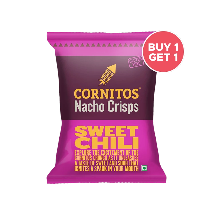 Cornitos Sweet Chilli Nachos Crisps - Buy 1 Get 1 Free