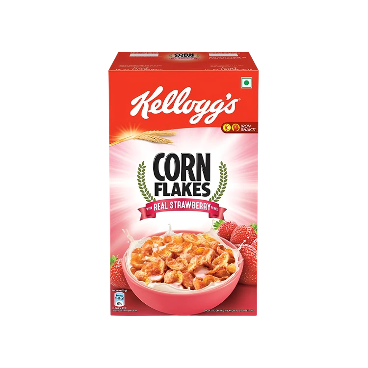 Kellogg's With Real Strawberry Puree Corn Flakes