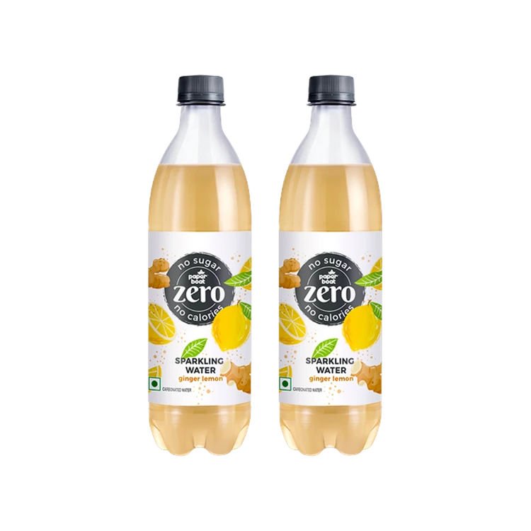 paper boat Zero Sugar Ginger Lemon Sparkling Drink - Pack of 2