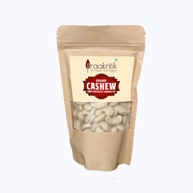 Praakritik Organic Cashews Raw Unsalted, Unroasted