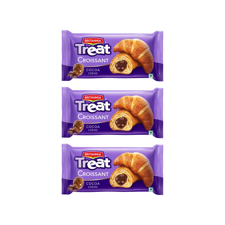 Britannia Treat Croissant - Cocoa Crème - Pack of 3
