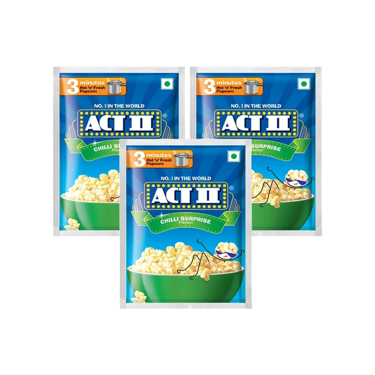 Act II Chilli Surprise Popcorn - Pack of 3