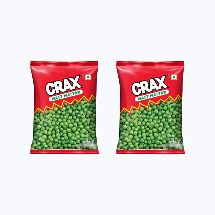 Crax Mast Mattar Green Pea Snack - Pack of 2