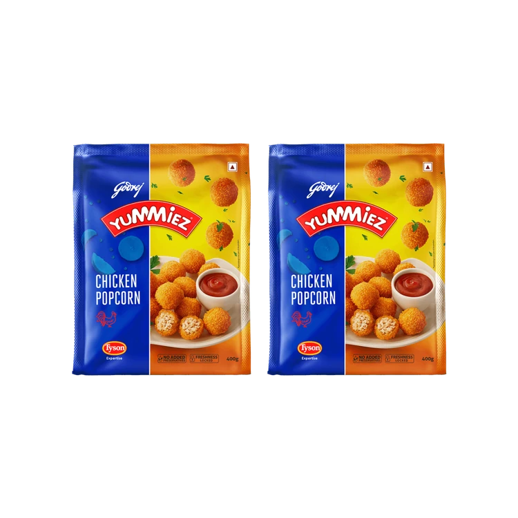 Godrej Yummiez Chicken Chicken Popcorn (Frozen) - Pack of 2