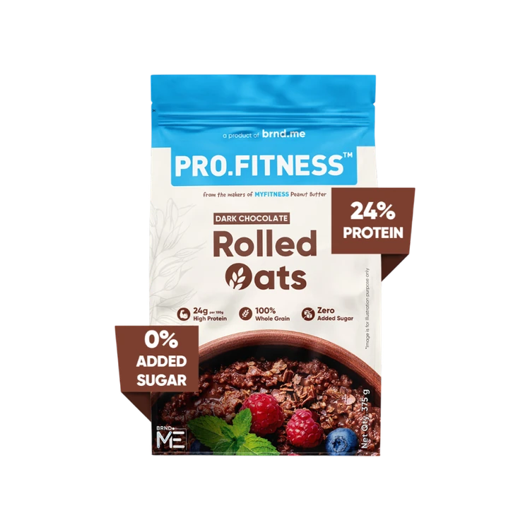 PRO.FITNESS 24 g High Protein Oats - Dark Chocolate No Refined Sugar