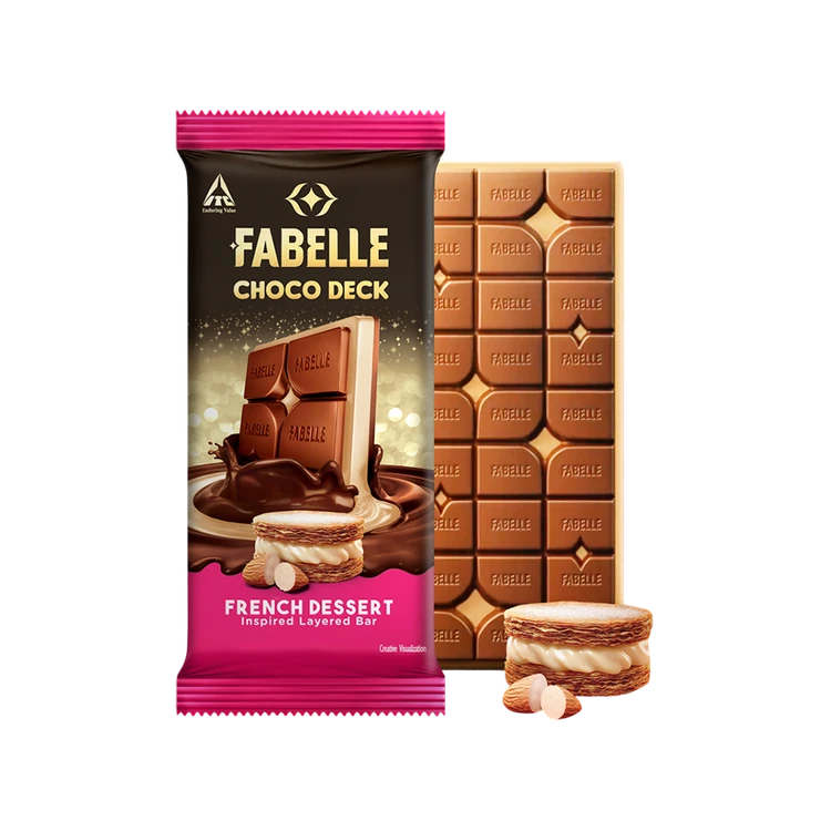 Fabelle Choco Deck French Dessert Chocolate Bar (3-Layered)