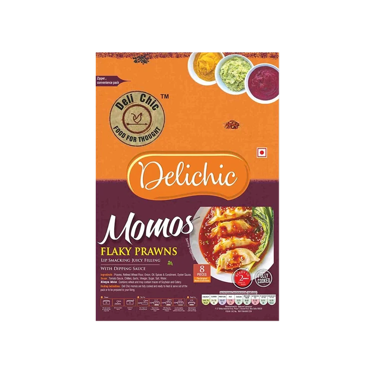 Delichic Flaky Prawns Momos (Frozen)