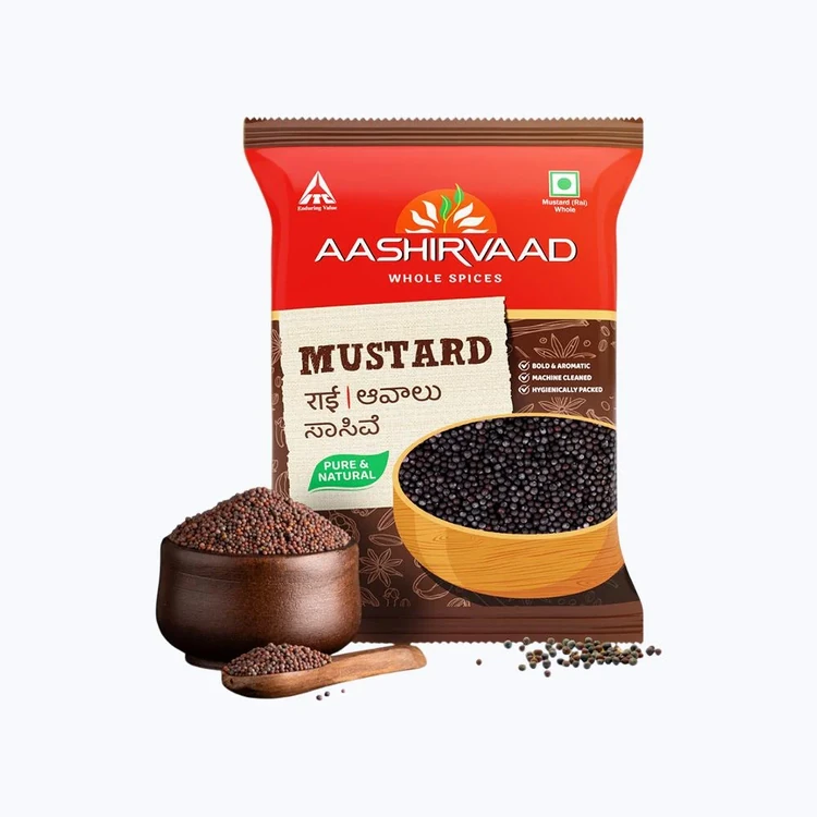 Aashirvaad Pure Whole Sarso/ Mustard Seeds (Sasive Kaalu)