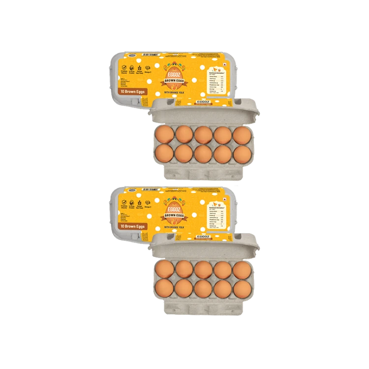 Eggoz Nutrition Protein Rich Brown Eggs (10 pieces) - Pack of 2