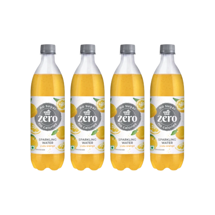 paper boat Zero Sugar Yuzu Orange Sparkling Water - Pack of 4
