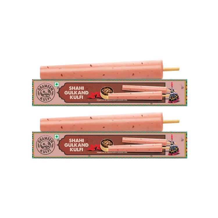 Grameen Shahi Gulkand Kulfi Stick - Pack of 2