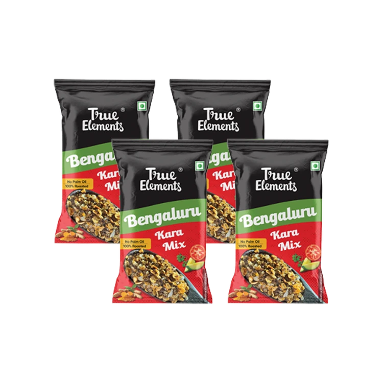 True Elements Bengaluru Kara Mixture Namkeen - Pack of 4