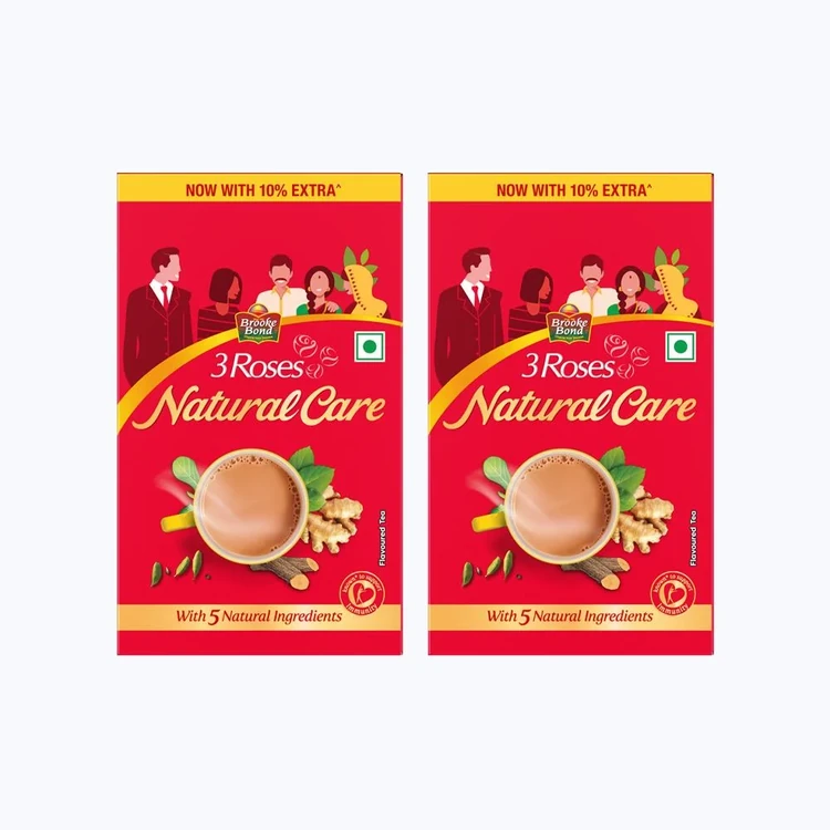 Brooke Bond 3 Roses Natural Care Tea - Pack of 2