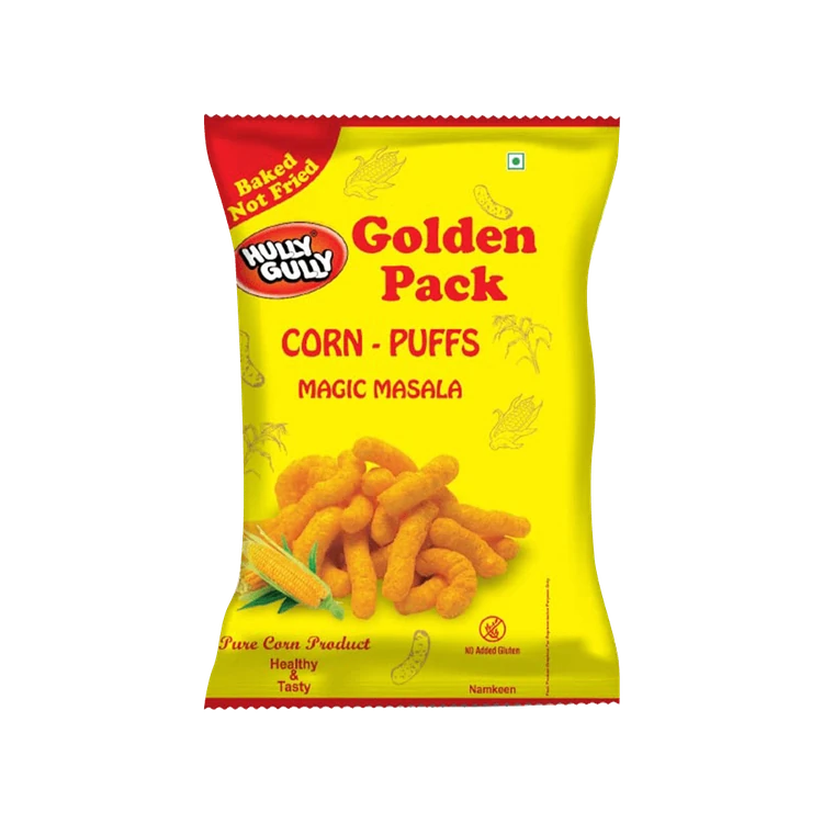 Hully Gully Magic Masala Corn Puffs (Golden Pack)