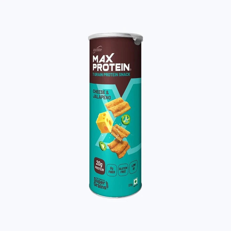RiteBite Max Protein Cheese & Jalapeno 20 g Protein Multigrain Chips