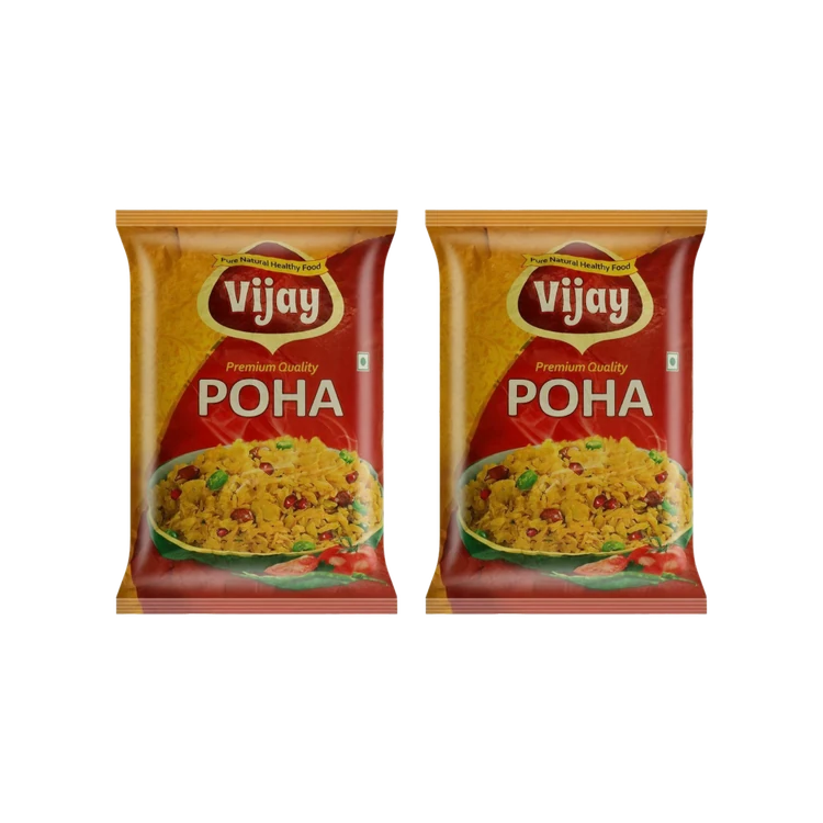 Vijay Indori Thick Poha - Pack of 2 (Gatti Avalakki)