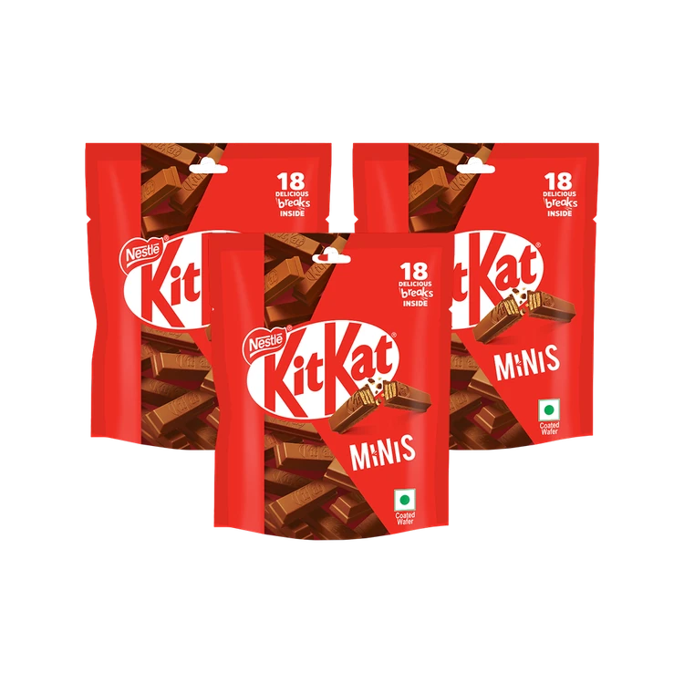 Nestle KitKat Minis Choco Treat Wafer Chocolate Pack - Pack of 3