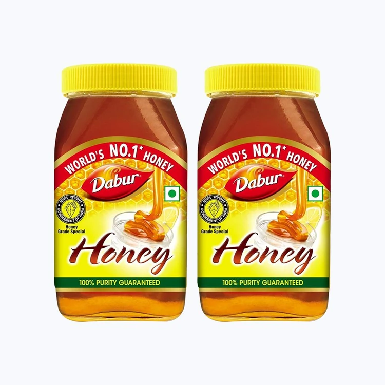 Dabur Honey - 100% Pure, World's No.1 Honey Brand (No Sugar Adulteration) - Pack of 2