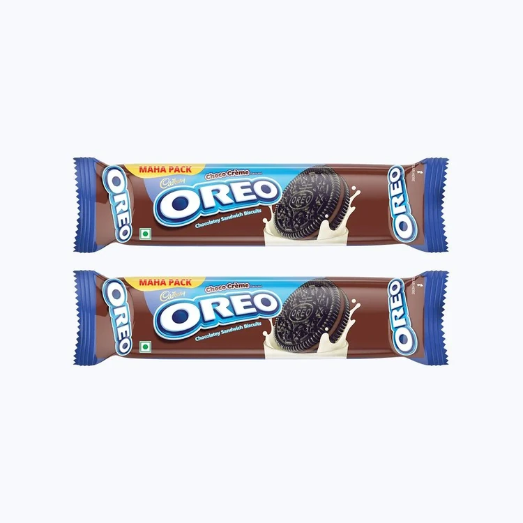 Cadbury Oreo Chocolate Flavour Sandwich Cream Biscuits - Pack of 2