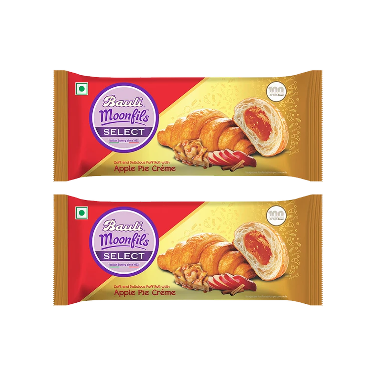 Bauli Moonfils Apple Pie Creme Croissant - Pack of 2