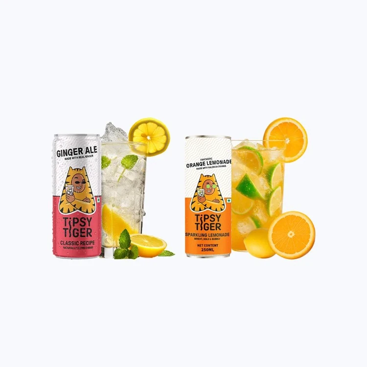 Tipsy Tiger Ginger Ale (Real Ginger) +  Fantastic Orange Lemonade Combo