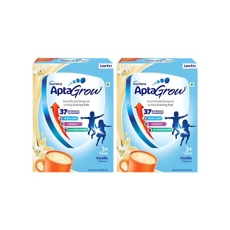 Aptagrow Vanilla Flavour Drink Mix For 3+ Years - Pack of 2