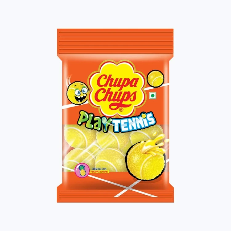 Chupa Chups Pineapple Flavour Tennis Ball Shaped Chewing Gum