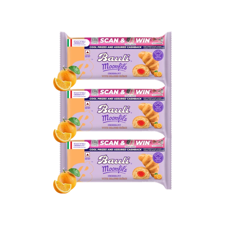 Bauli Moonfils Orange Crème Soft Croissant - Pack of 3