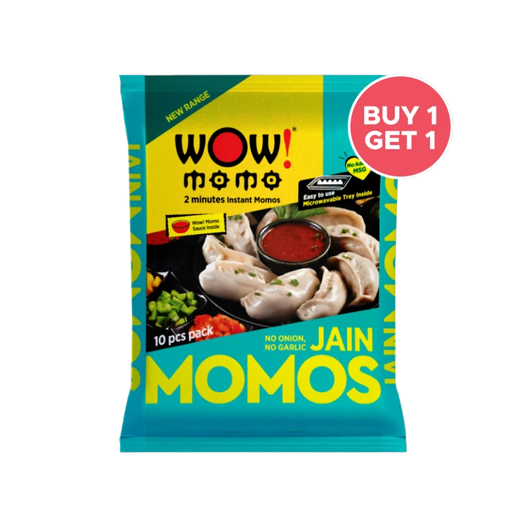 Wow! Momo Jain Momos (No Onion, No Garlic) - Buy 1 Get 1 Free