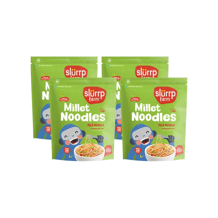 Slurrp Farm Mild Masala Millet Noodles - Pack of 4