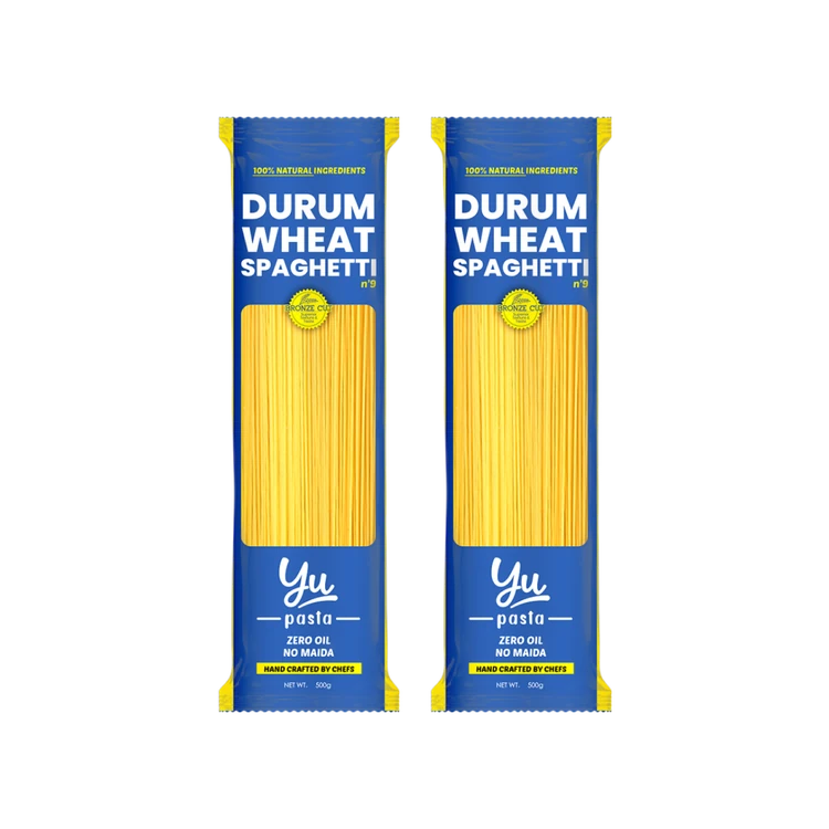 Yu 100% Durum Wheat Spaghetti Pasta - Pack of 2