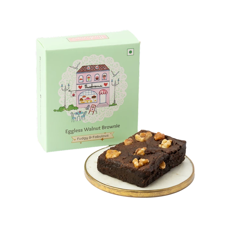 Theobroma Eggless Walnut Brownie