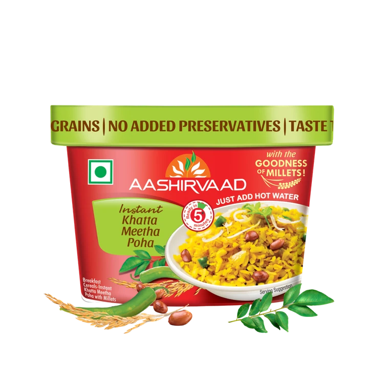 Aashirvaad Instant Khatta Meetha Poha Ready to Eat