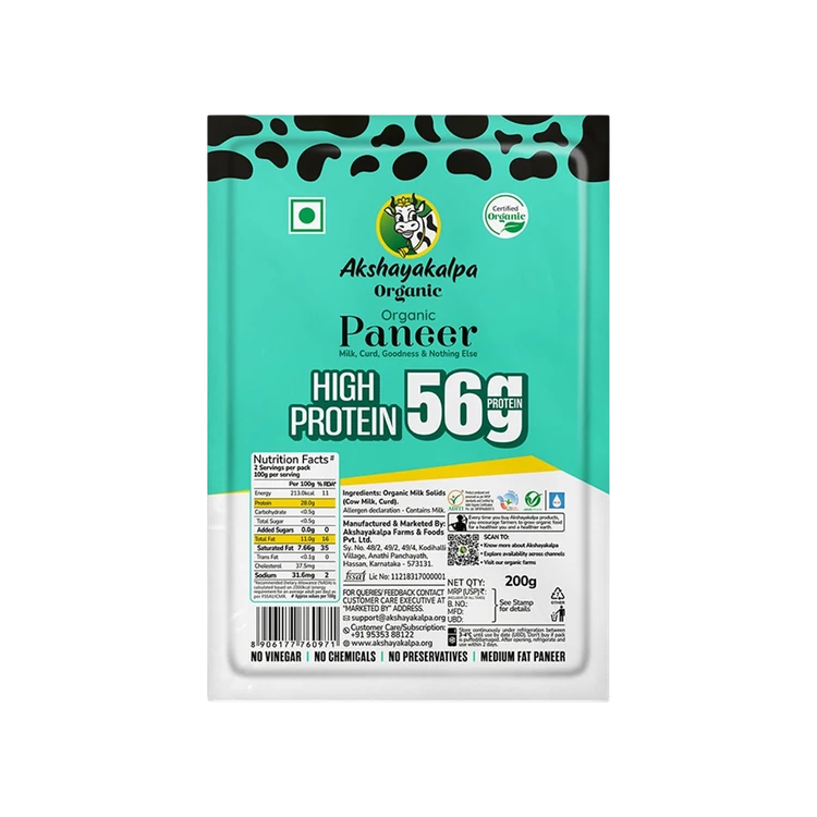 Akshayakalpa Organic High Protein Paneer