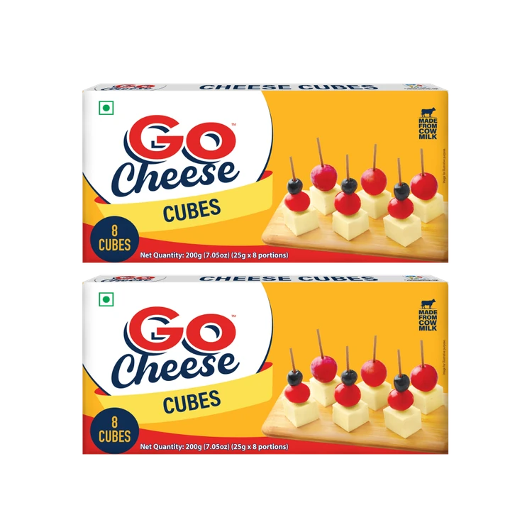 Go Squares Processed Cheese Cubes - Pack of 2