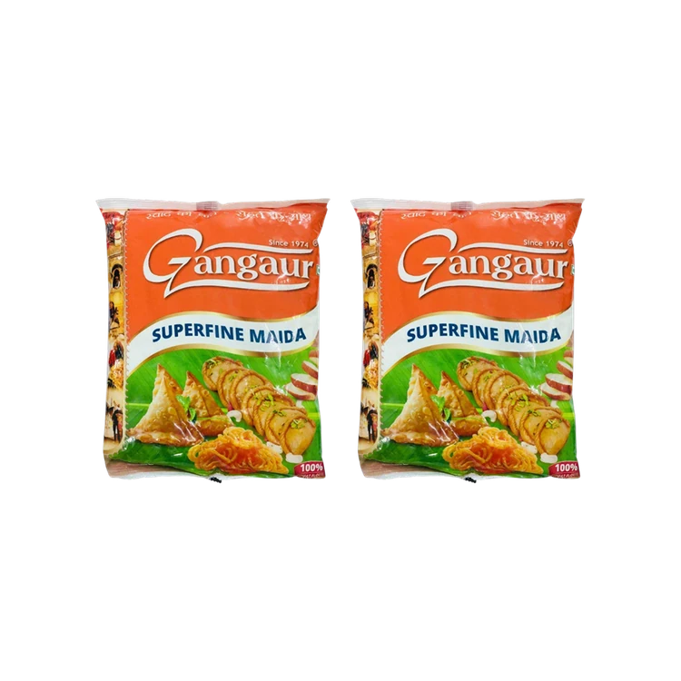 Gangaur Superfine Maida (1 kg) - Pack of 2 (Maida Hittu)