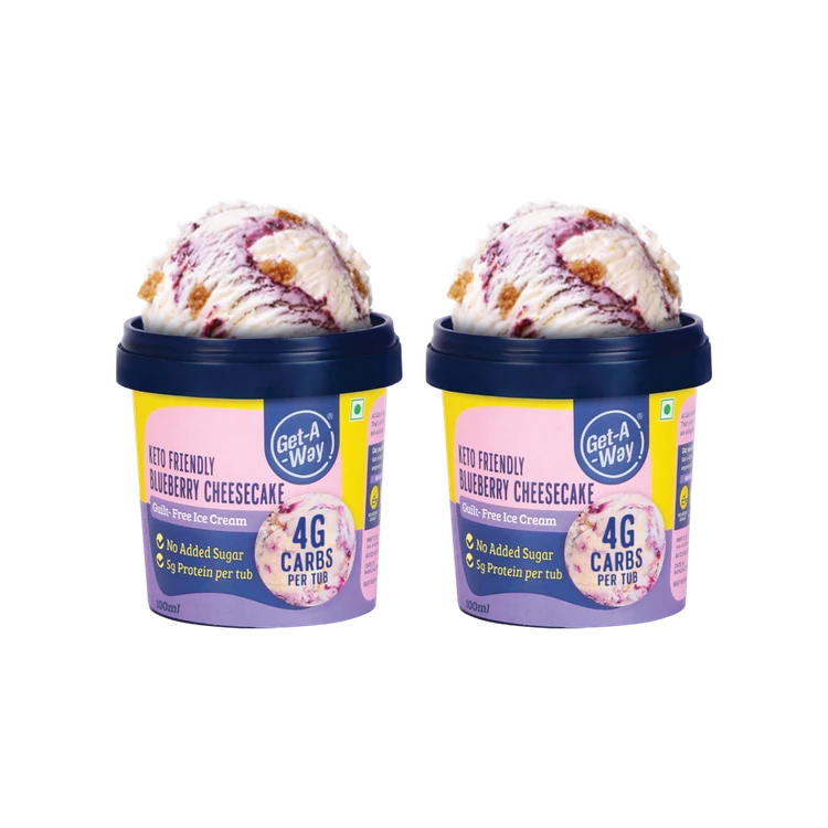 Get-A-Way Keto Blueberry Cheesecake Ice Cream Cup - Pack of 2