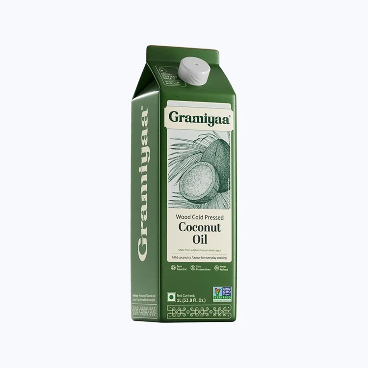 Gramiyaa Wood Cold Pressed Coconut Oil - ltr (Thengina Enne)