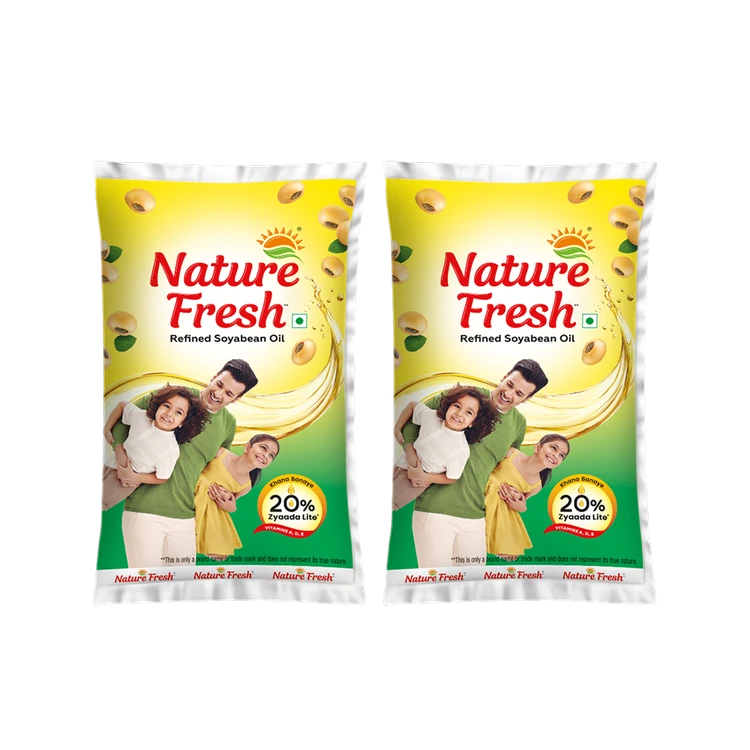 Nature Fresh Refined Soyabean Oil - Pack of 2 (Soyabean Enne)