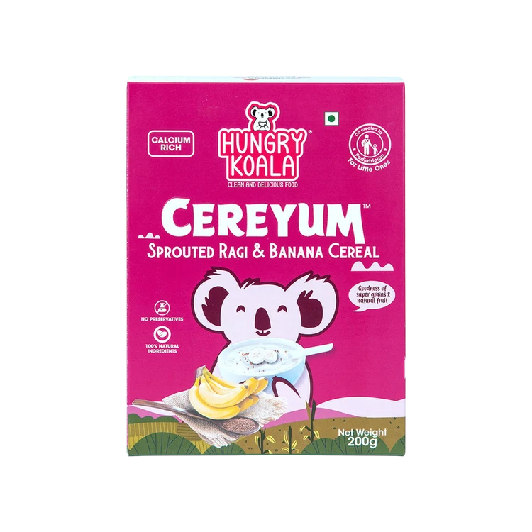 HUNGRY KOALA Sprouted Ragi & Banana Kids Cereal