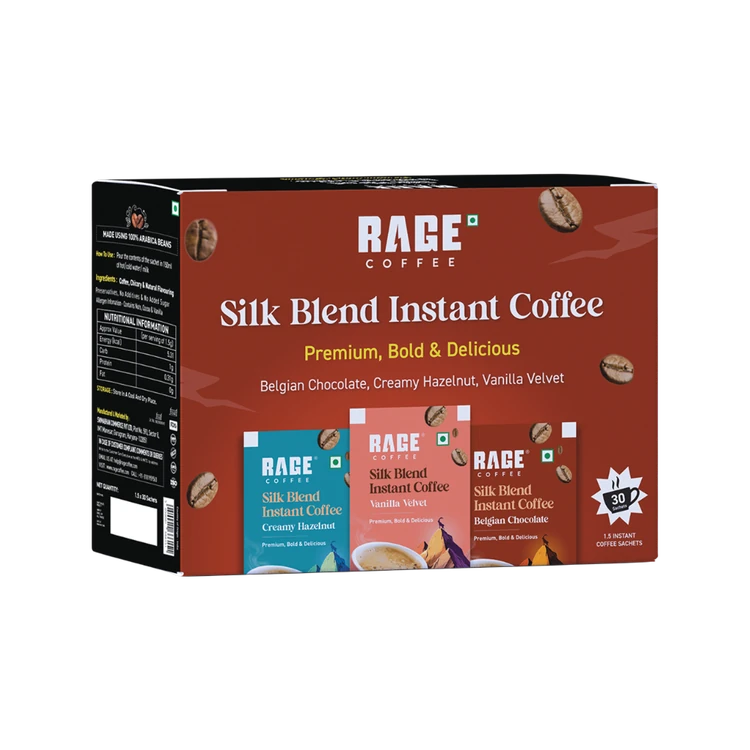 Rage Coffee Silk Blend Assorted Instant Coffee Sachets