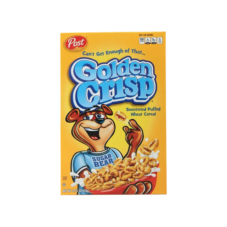 Post Golden Crisp Sweetened Puffed Wheat Cereal