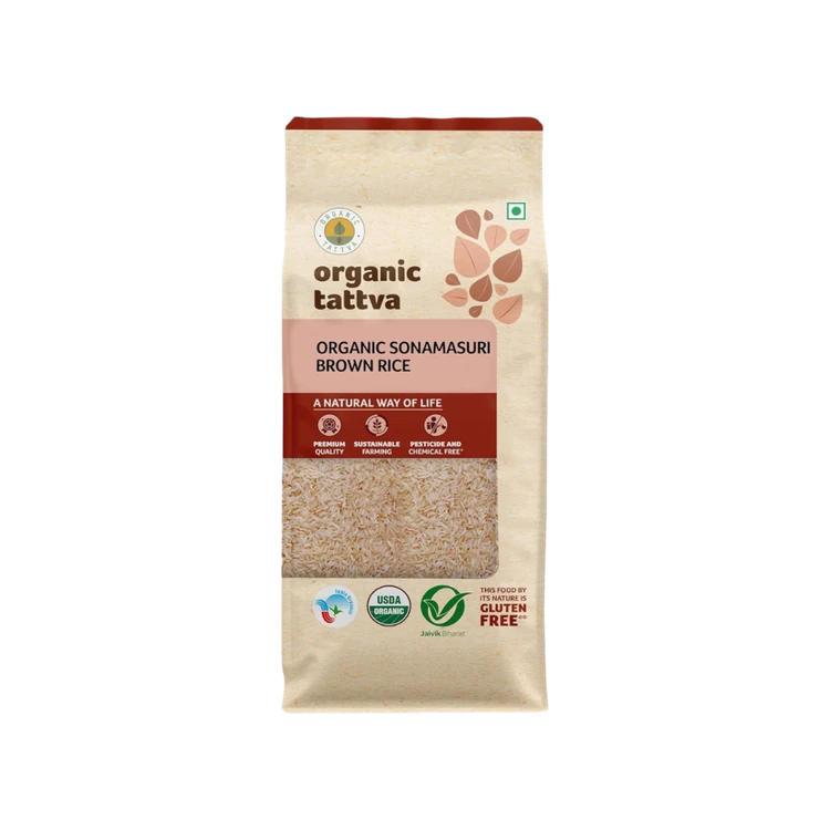 Organic Tattva Brown Organic Sonamasuri Rice