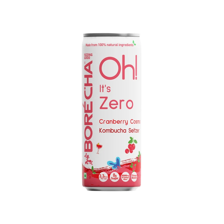 Borecha Cranberry Cosmo Zero Sugar Kombucha