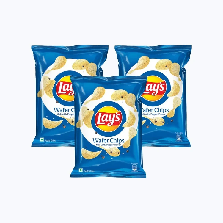 Lay's Wafer Style - Salt with Pepper Potato Chips - Pack of 3