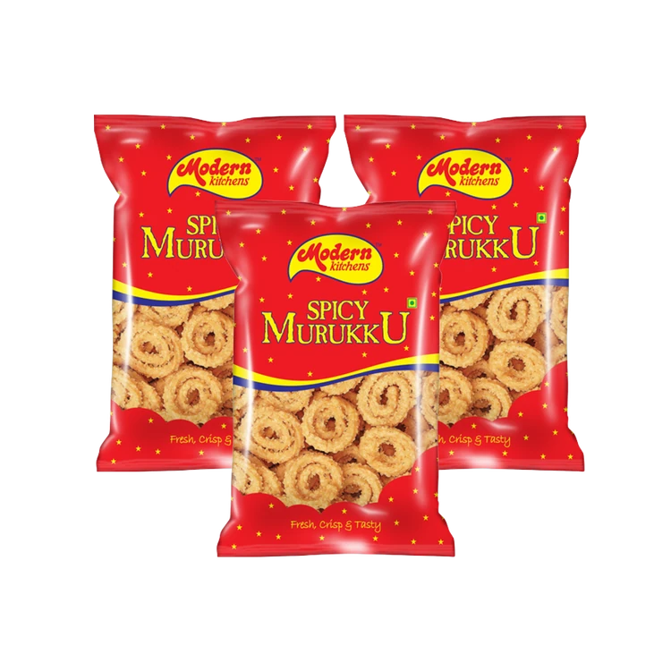 Modern Kitchens Spicy Murukku Namkeen - Pack of 3