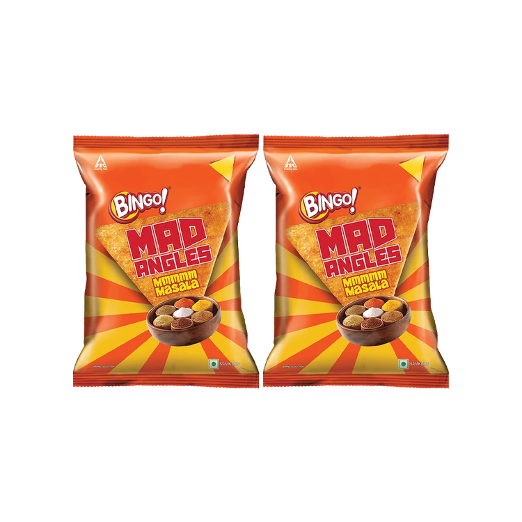 Bingo Mad Angles Masala Madness Crisps - Pack of 2